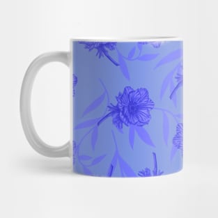 Anemone Field Blue Mug